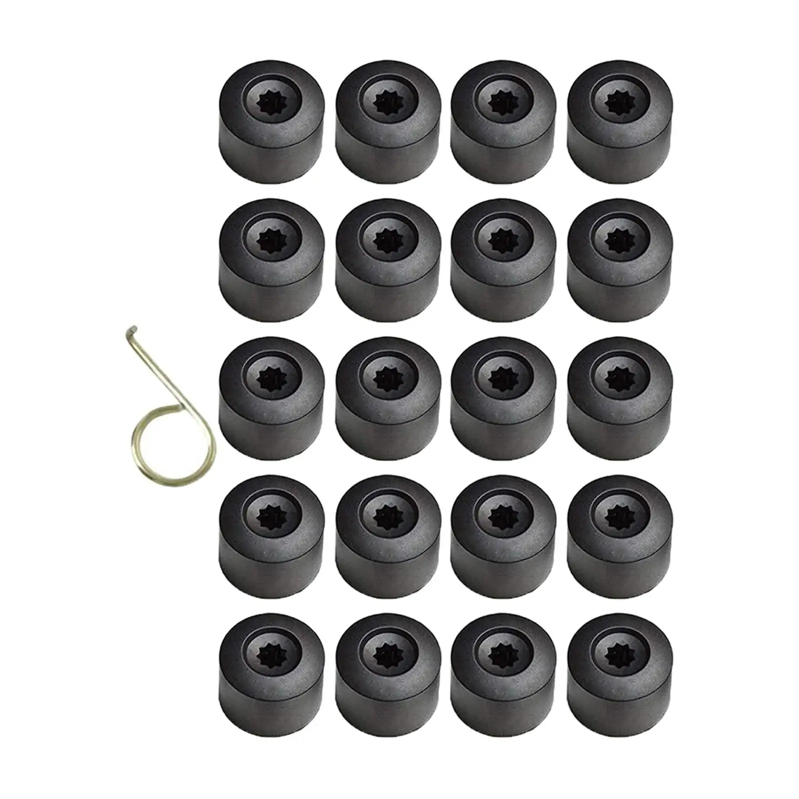 

20x Universal 17mm Wheel Lug Nut Covers Caps Durable High Performance Auto