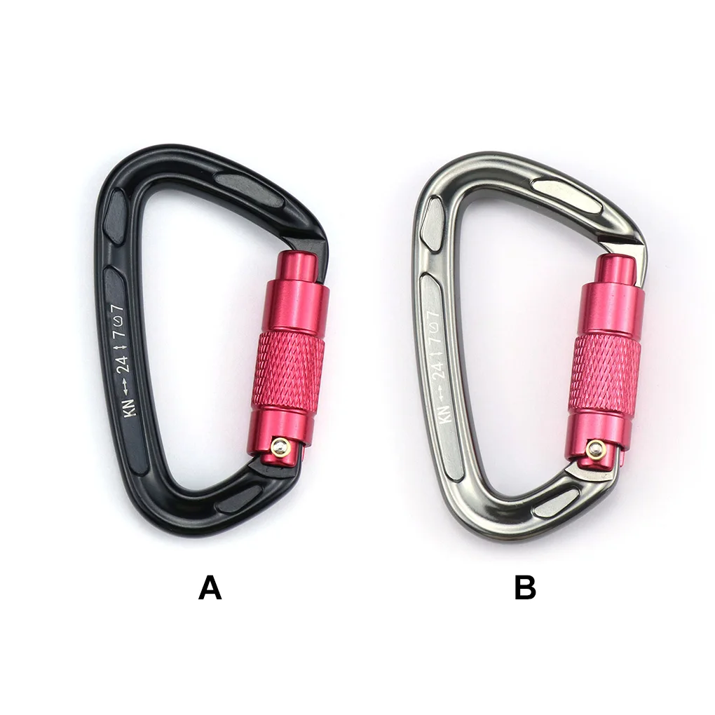 

D-Ring Carabiner Climbing Buckle Equipment Auto-lock Aluminum Karabiner Portable Hanging Mountaineering Keychain