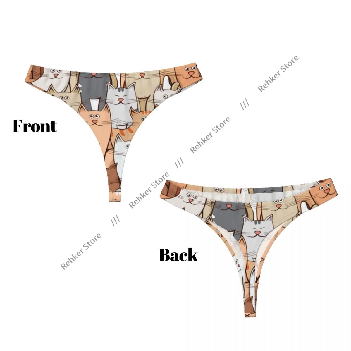 Сексуальные трусики с кошками цветные стринги нижнее белье женское дышащие