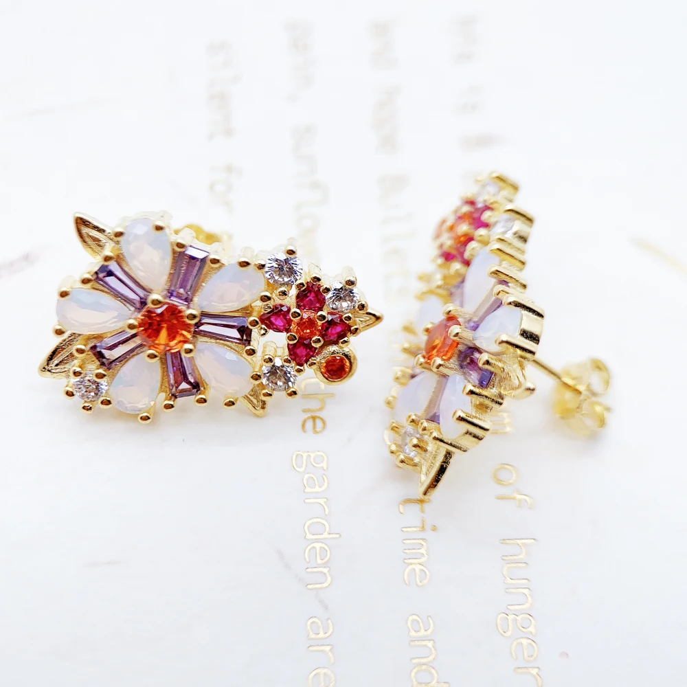 Серьги в виде цветка серьги цветов европейский желтый золотой цвет ручная работа