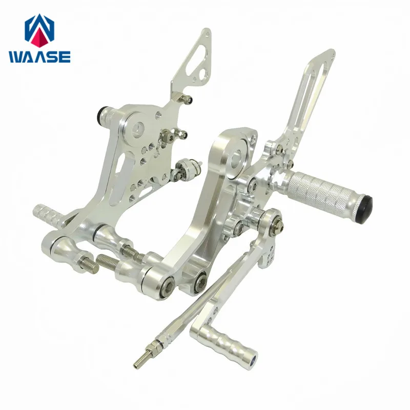 

Waase Мотоцикл CNC регулируемый Rider Rearsets Rearset подставка для ног колышки для Ducati Monster 696 795 796 1100 EVO