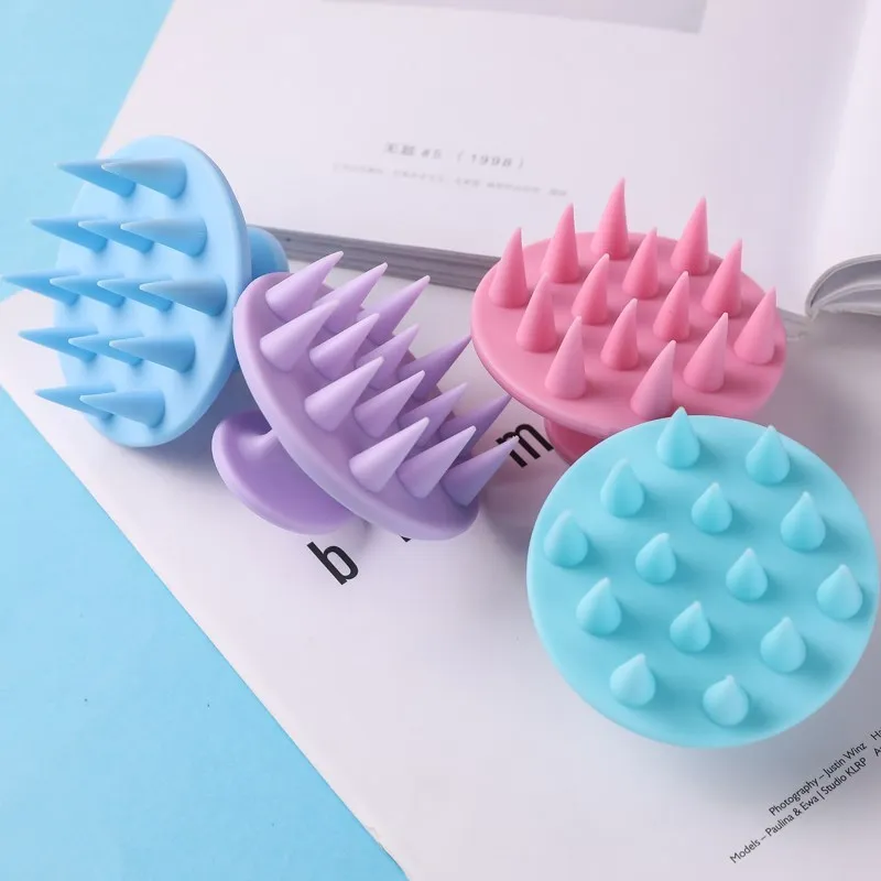 

Silicone shampoo scalp hair massager shampoo massage comb bath massage brush scalp massager hair shower brush comb care tool