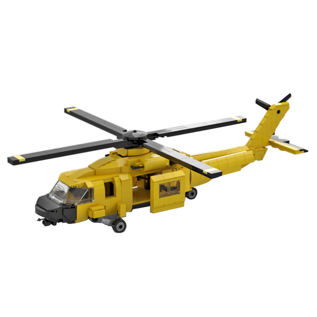 Authorized  MOC-84829 699Pcs Military Helicopter Building Blocks MOC Set Plane Model Bricks Kit (Designed By Brick_boss_pdf)