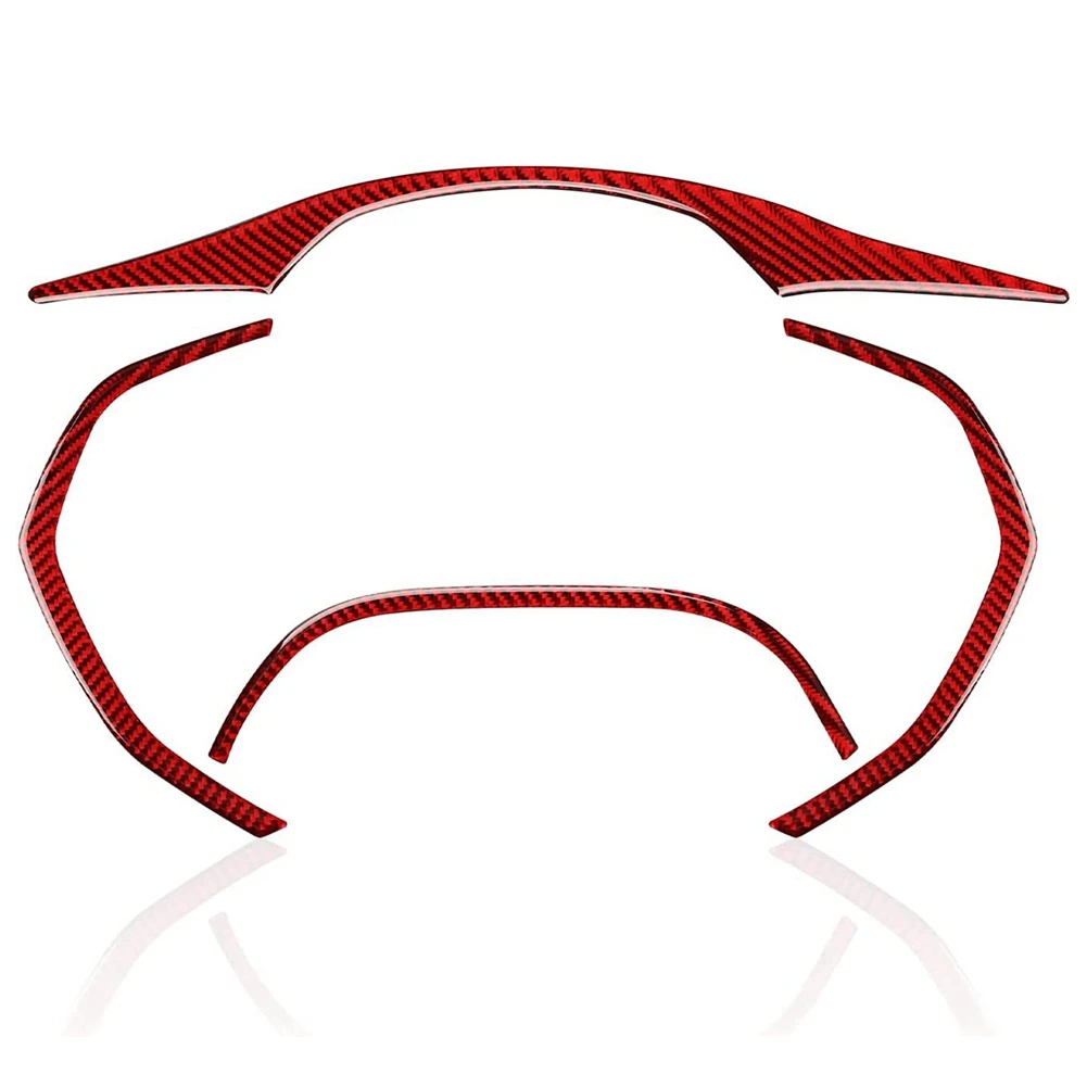

Рамка спидометра для приборной панели, Набор наклеек, наклейка из углеродного волокна для Chevrolet Corvette C7 2014-2019, красного цвета для салона автомобиля