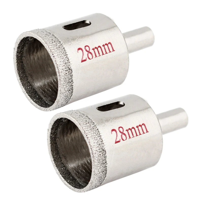 

TOP 2Pcs 28Mm Tile Glass Ceramic Hole Saw Diamond Coated