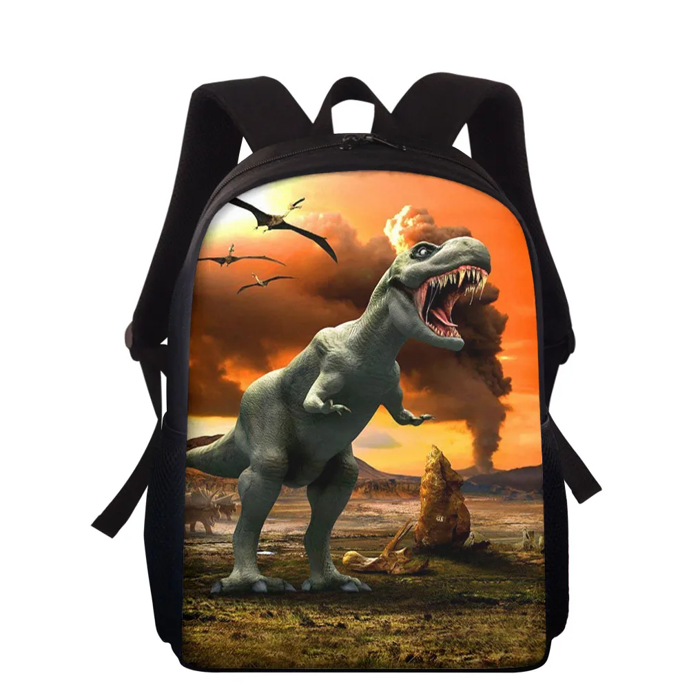 

15 Inch Cute Dinosaur 3D Print Student Schoolbags Children Kids Boys Fashion Shoulder Satchel Backpack School Bags for Girls