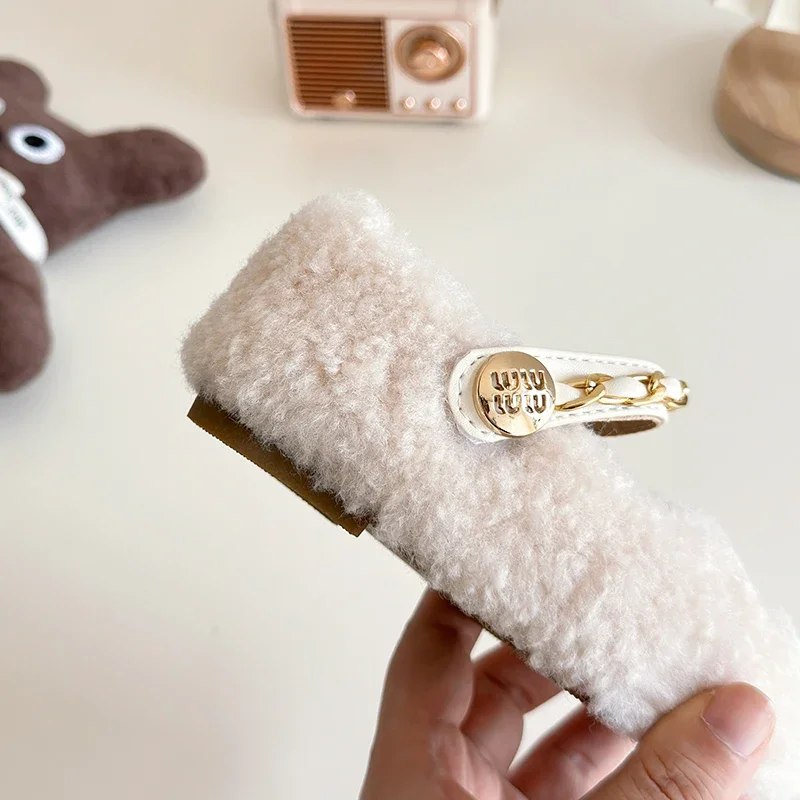 Супер уютные пушистые туфли Мэри Джейн для детей новая брендовая дизайнерская