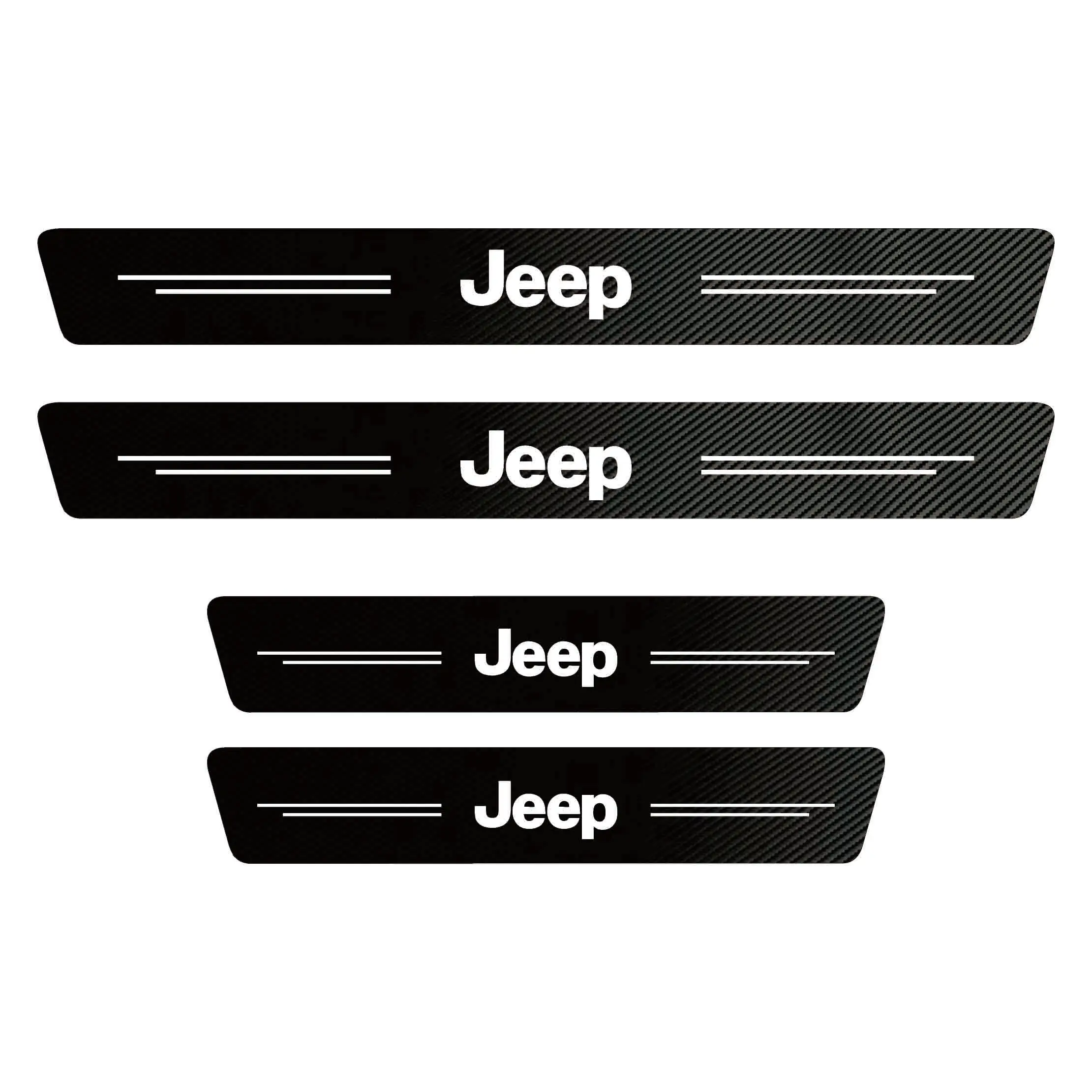 

Карбоновая наклейка на порог автомобиля, автоаксессуары для Jeep Renegade Wrangler JL JK Gladiator Grand Cherokee Compass Patriot Willys