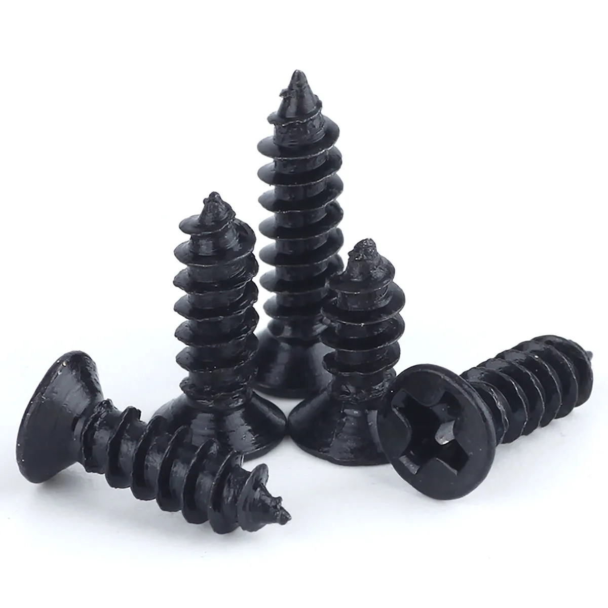 

Cross Phillips Flat Countersunk Head Self tapping Screw Wood Screws M1 M1.2 M1.4 M1.7 M2 M2.3 M2.6 M3 Black Zinc-Plated Steel