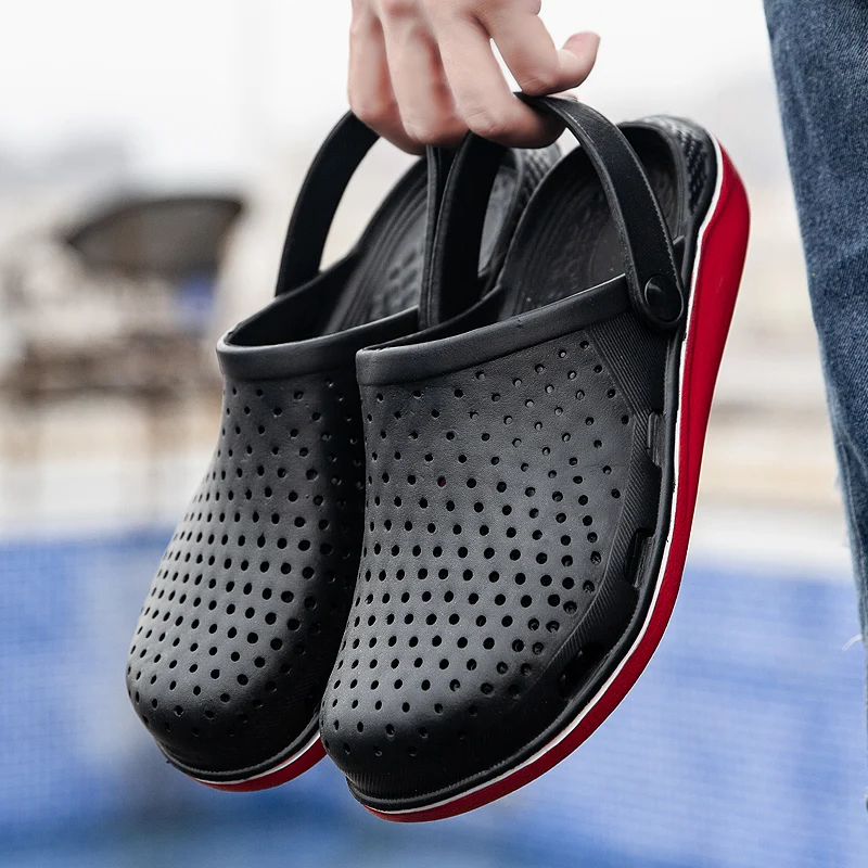 

Classic Slip On Garden Clog Shoes Men Quick Drying Summer Beach Slipper Breathable Outdoor Sandals Platform Gardening shoes
