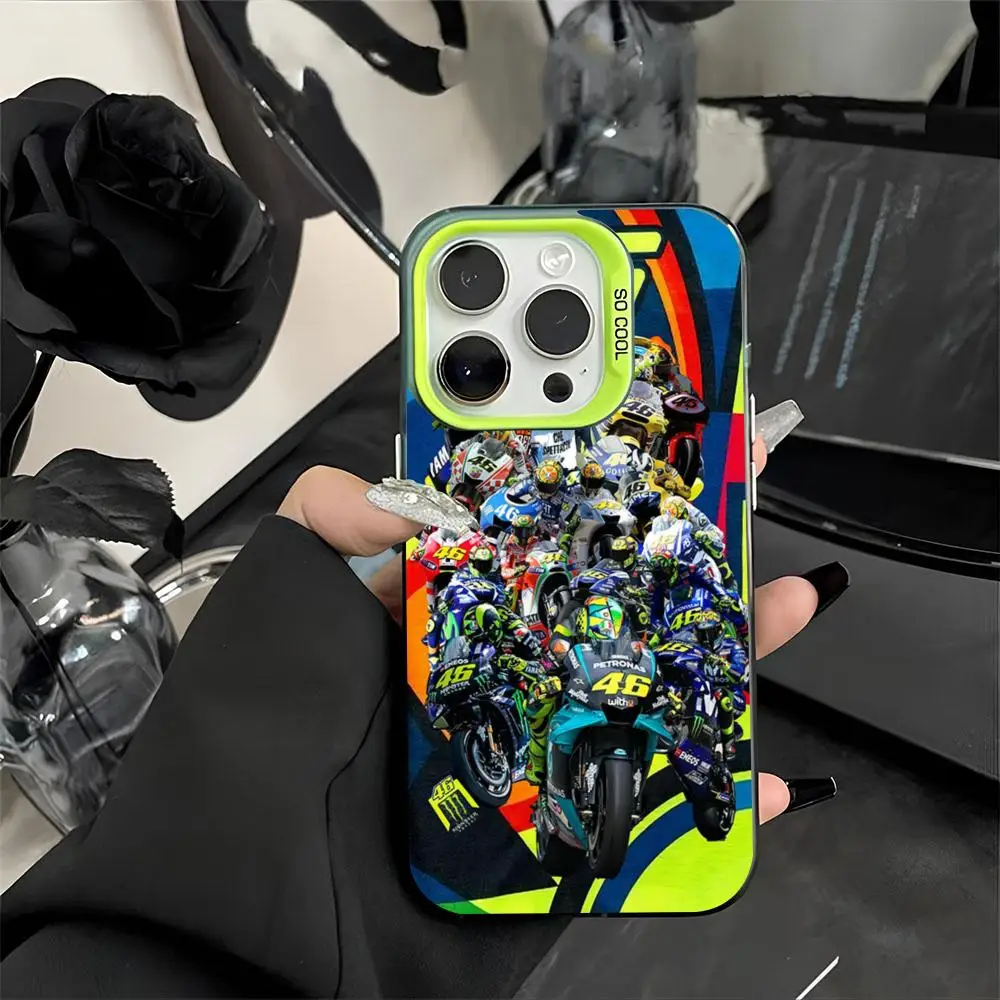 Maisto V-ValentinoS R-Rossies 46 черный белый цвет крутой чехол для телефона IPhone 16 15 14 13 12 Pro Max 11