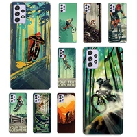 case funda for samsung galaxy a52s a52 a73 a51 a71 a72 a12 a22 a32 a02s a21s a31 a41 amazing mountain bike bicycle cover coque