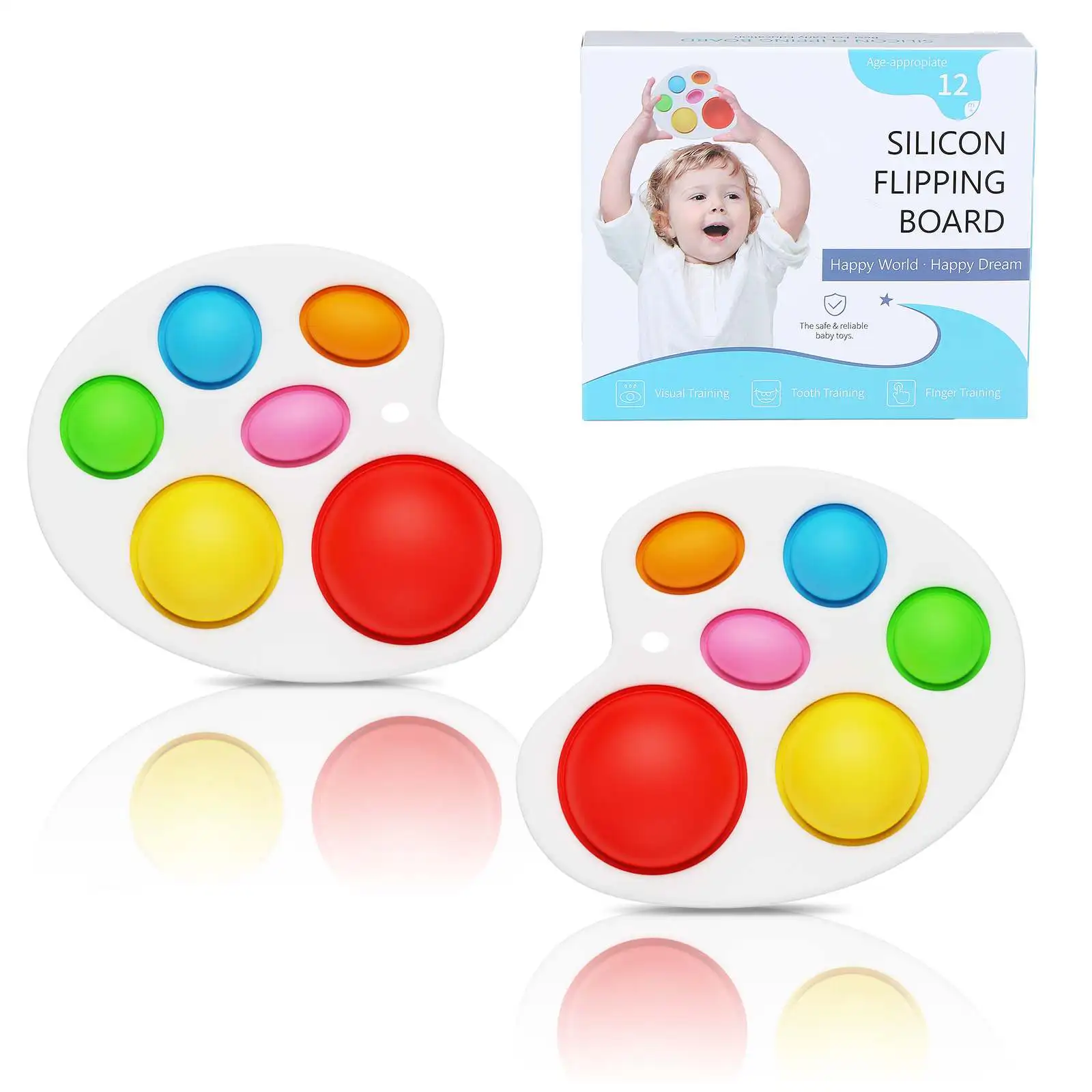 Popset Fidget Sensory Toy keychain Stress Relief Antistress Board Autism Anxiety Fidget Toy For Kids