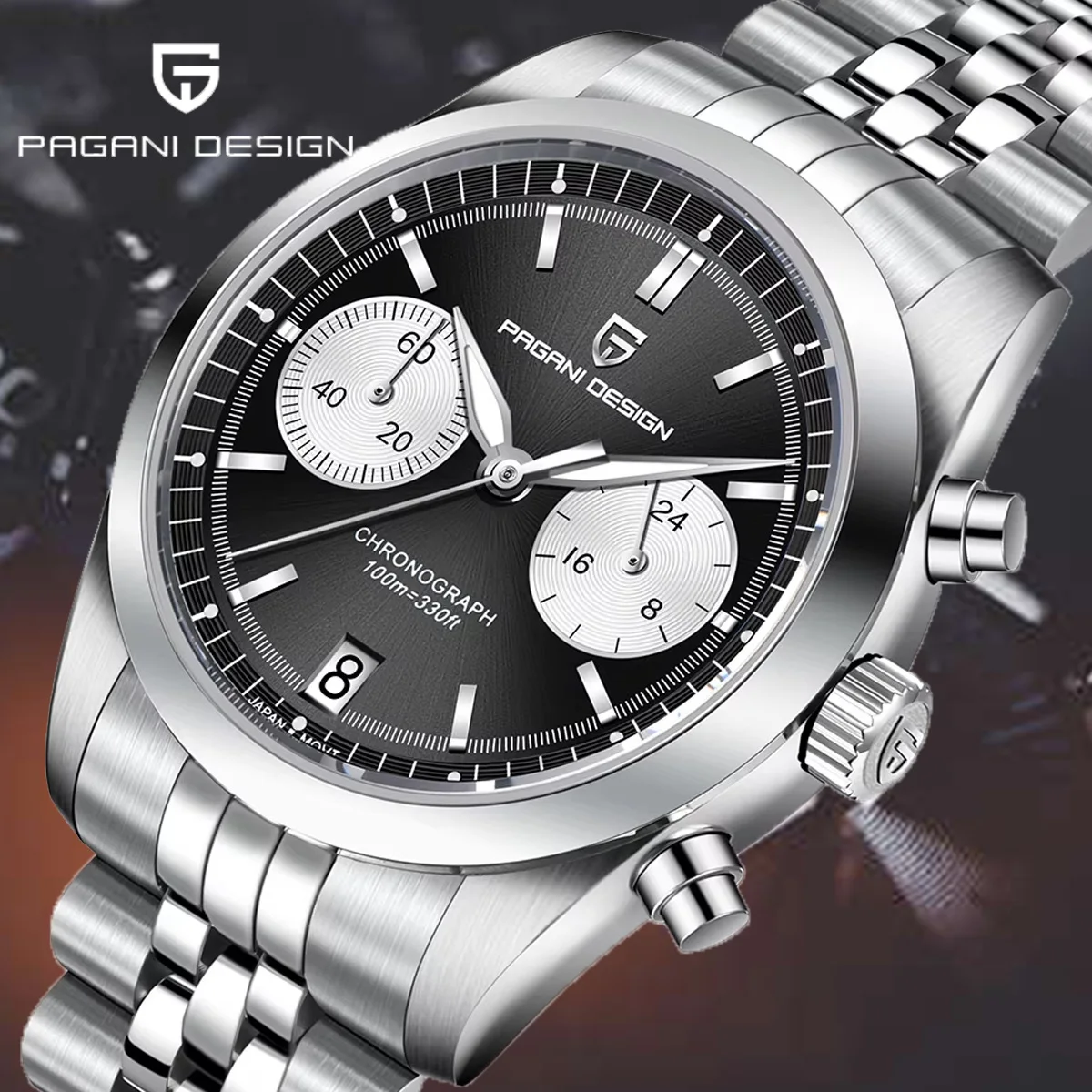 Новые кварцевые часы PAGANI DESIGN 2023 спортивные мужские наручные с сапфировым стеклом