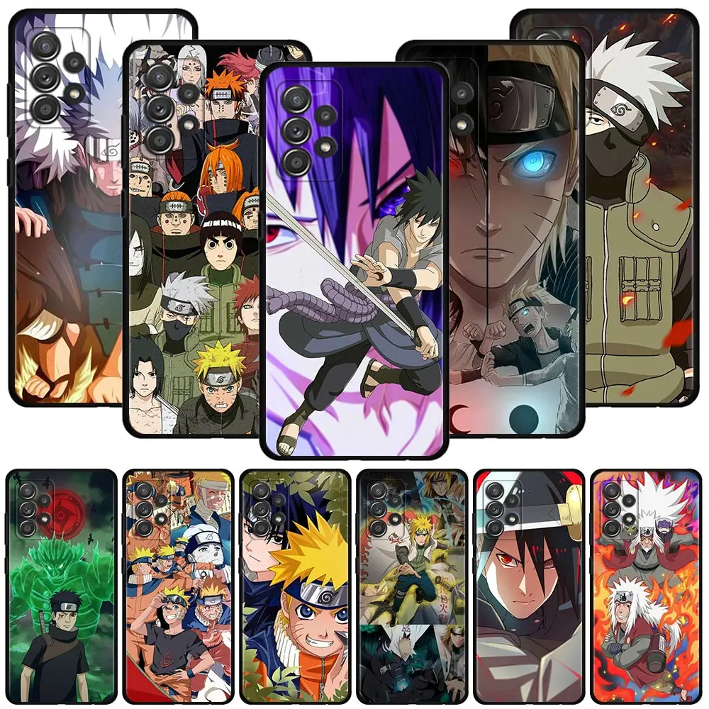 

Phone Case For Samsung Galaxy A12 A52 A51 A13 A53 A73 Cover A32 A21s A72 A31 A02s A22 Capa Naruto Uzumaki And Aburame Shino