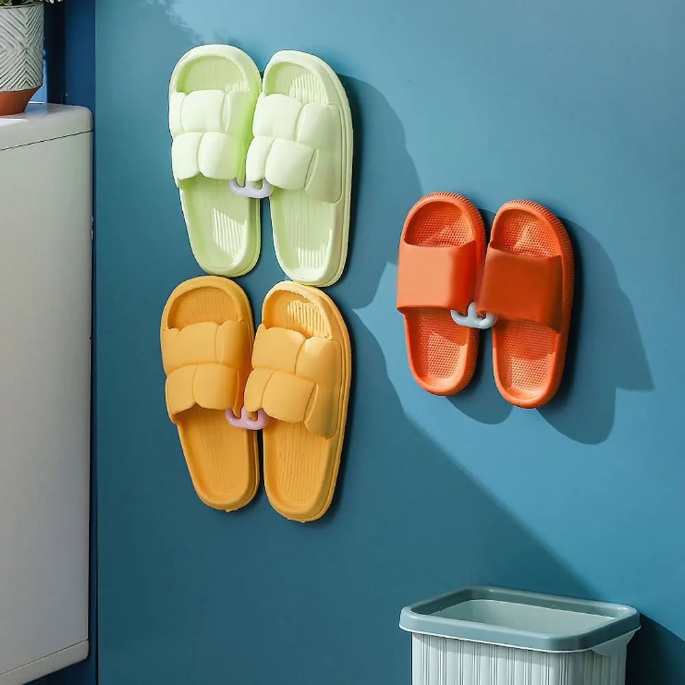 

1Pc Slipper Rack Self-adhesive Bathroom Simple Slipper Hook Toilet Drainage Rack Wall Mounted Bedroom Storage Hook Shoe Rack