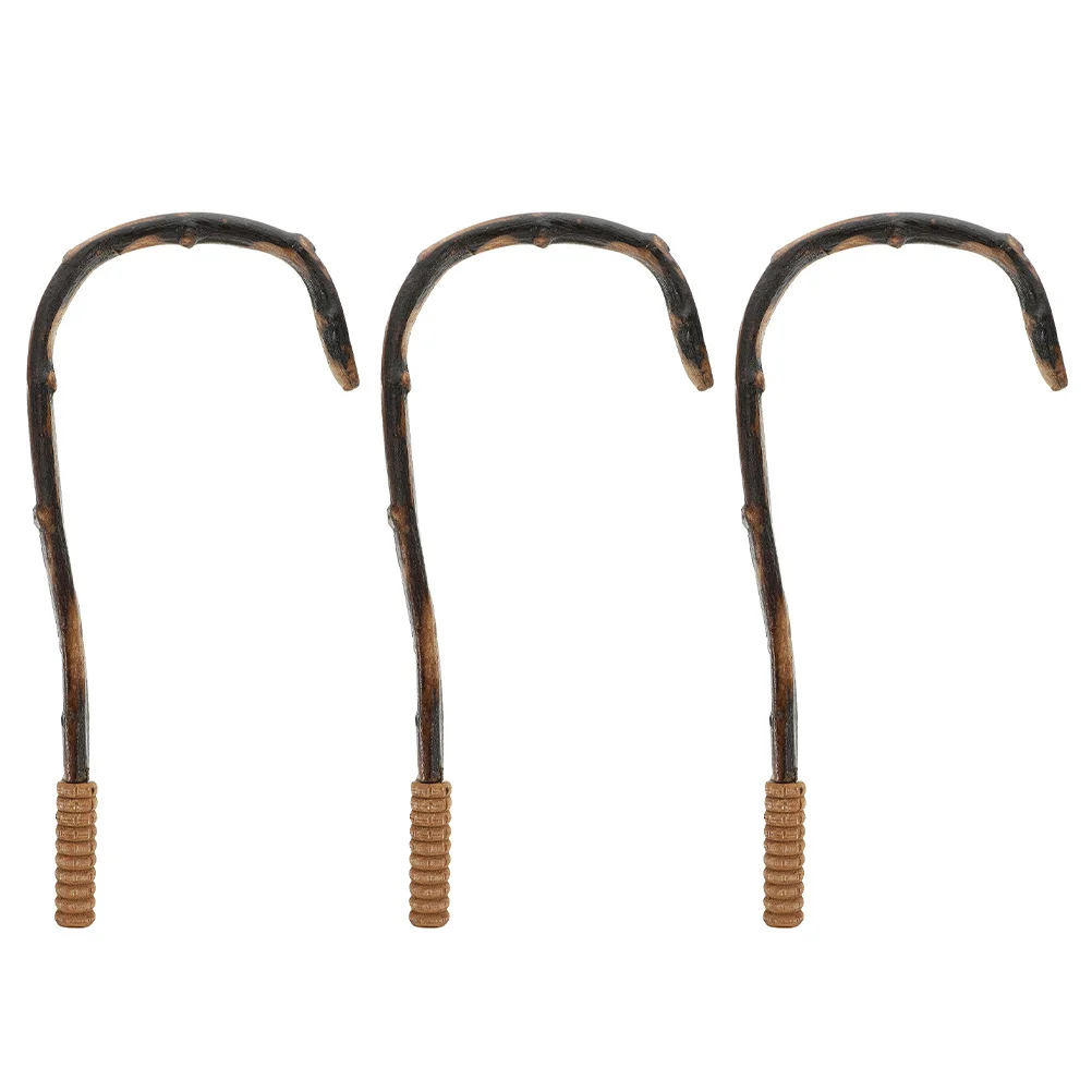 

3pcs Durable Wooden Scratching Sticks Back Massagers Scratching Rods (Coffee)