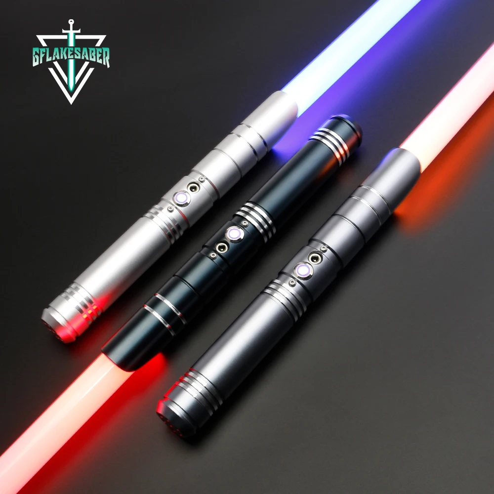 

TXQSABER Metal Hilt Lightsaber Smooth Swing RGB Heavy Dueling Neo Pixel Light Saber 12 Colors Changing 16 Sets Soundfonts Sword