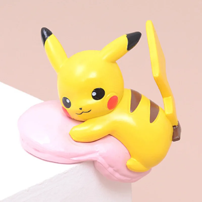 

8pc Pokemon Pikachu Eevee Squirtle Cartoon Anime Toy Table Corner Decoration Protection Doll Model Children Birthday Gift