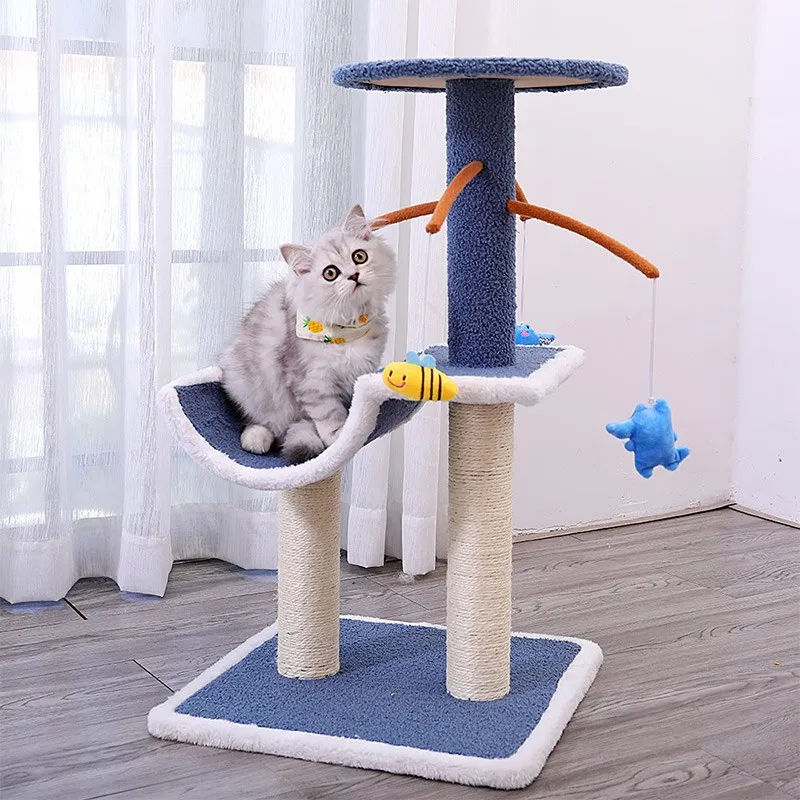 

Scratching Post Tree Cat Climbing Set Shelves Tower Toys Cat House Condo Interactive Sofa Gato Accesorios Pet Products LJ50CS