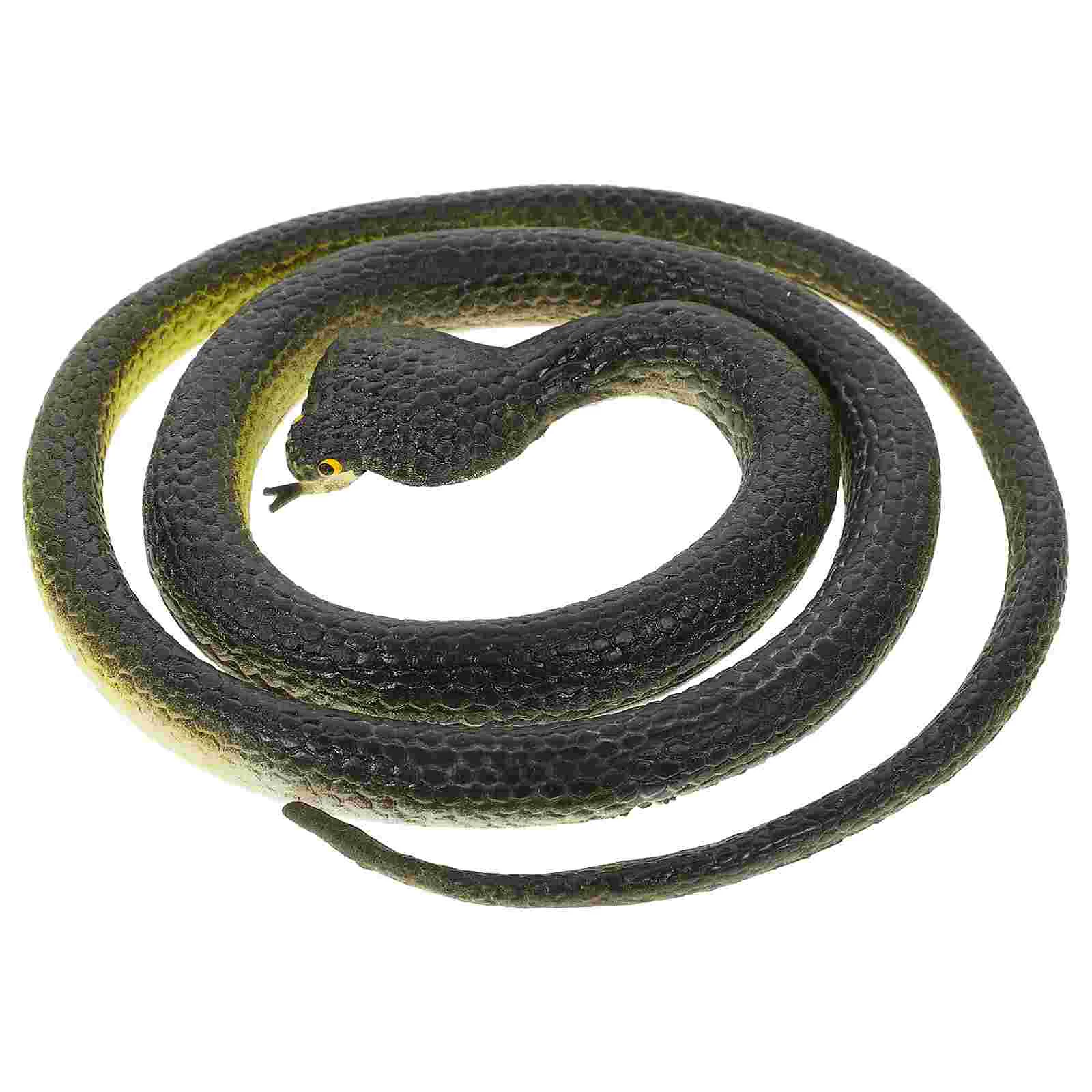 

4Pcs Snakes Artificial Snake Model Plastic Snake Fake Snake Prop Prank Stuff Flexible Rubber Snakes