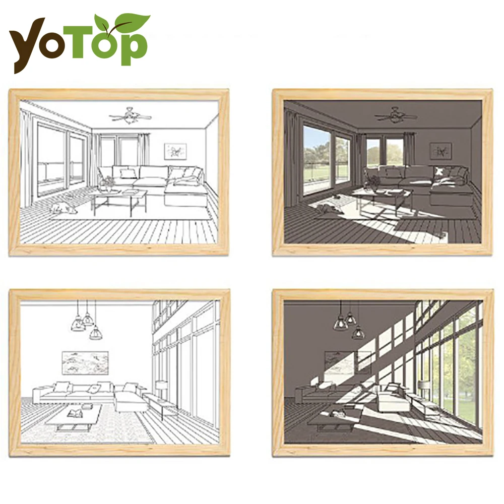 

Светодиодная лампа в стиле INS Deco, настольная лампа с подсветкой и затемнением, с USB-разъемом, подарок для помещений, подсветка под Солнечный свет, окно, деревянное фото, ночник