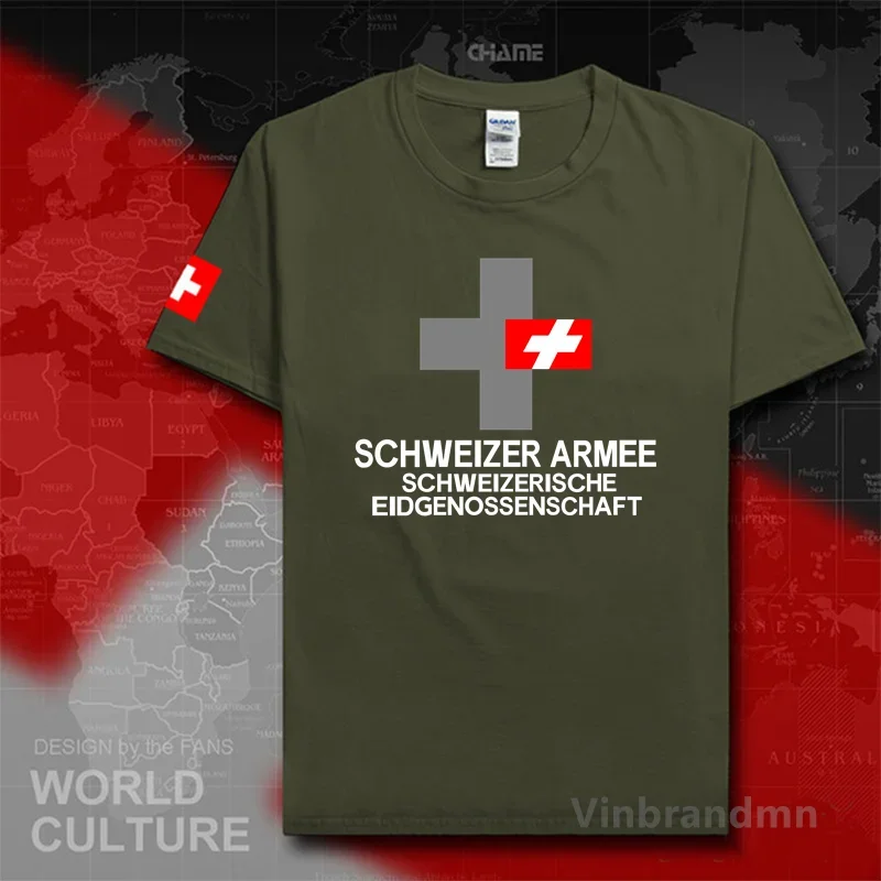 Швейцарская конфидерация Швейцария Футболки Мужские футболки Nation Team из 100%