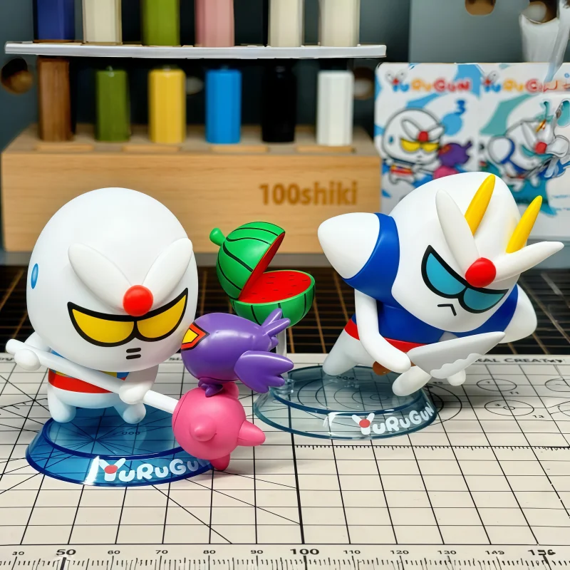 Фото Новая серия Bandai Yurugun V3: коллекционные фигурки Q-версии в слепых коробках, милые аниме-персонажи, украшения для рабочего стола, игрушки-сюрпризы, подарки. №4