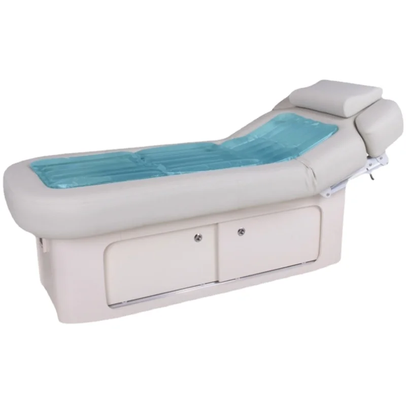 Intelligent constant temperature lash bed leather massage table portable facial bed electric with LED water cushion