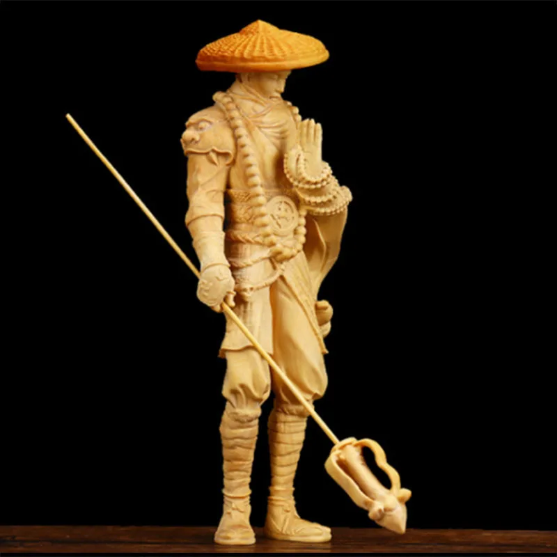 15x6 4 фигурка Будды из самшита ручной работы: статуя монаха кунг-фу миниатюрное