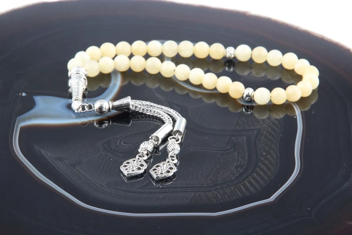

Белый 33 KOMBOLOI, волшебные бусины Dhikr четки Tasbih, Mala Jewelry Begleri бусины, кристаллы зодиака, вибрационная терапия
