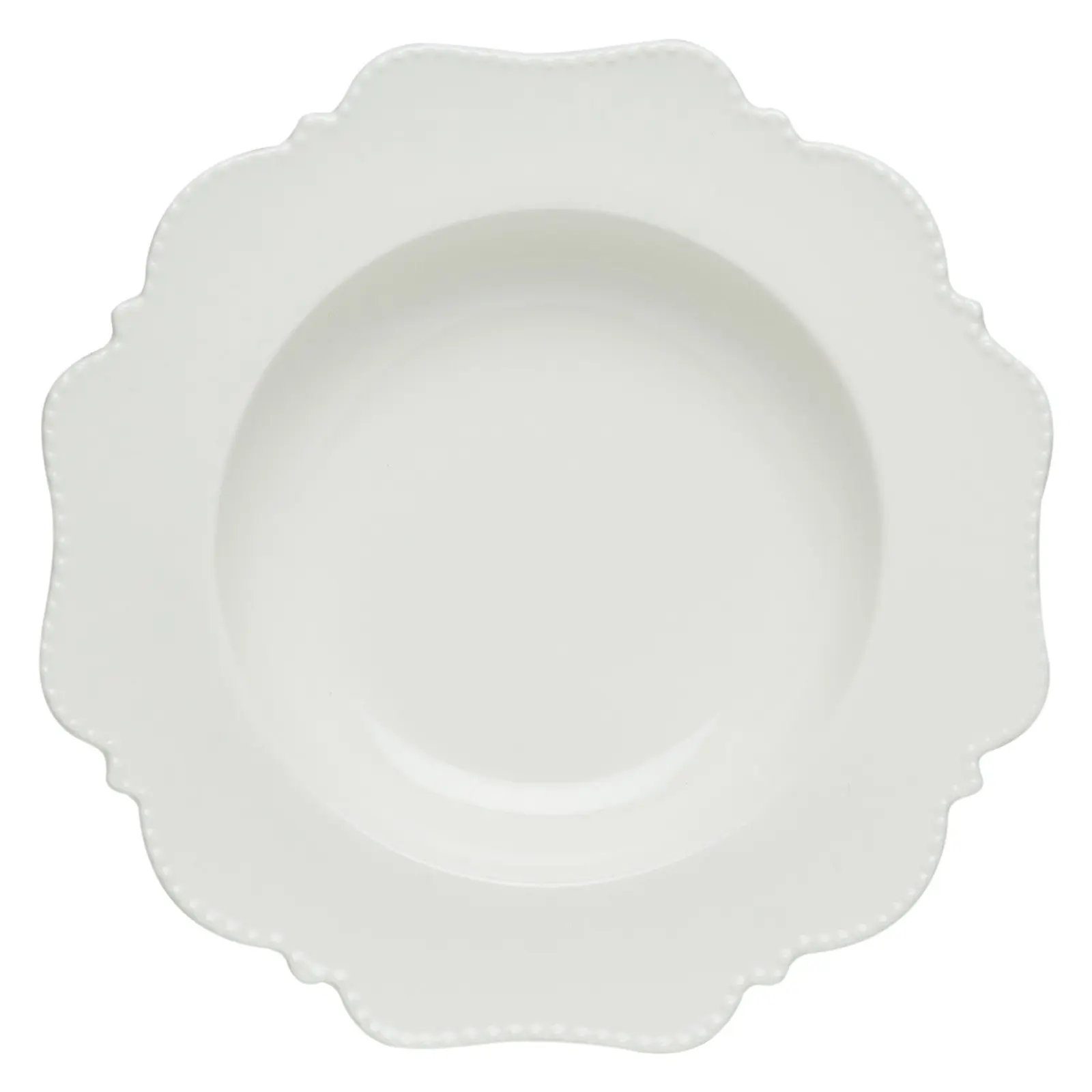 

Pinpoint White 8.5 in. Rimmed Soup Bowl - Set of 4