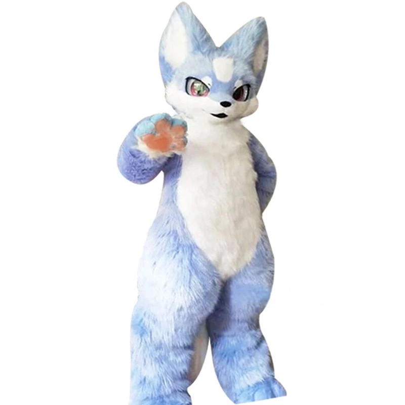 Husky Dog Fox Medium Long Fur Mascot Costume Walking Halloween Large Event Suit Party Role Play |