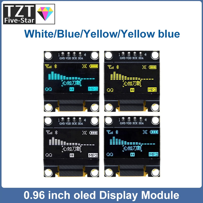 Oled-дисплей 0 96 дюйма IIC последовательный белый OLED-дисплей модуль 128X64 I2C SSD1306 12864