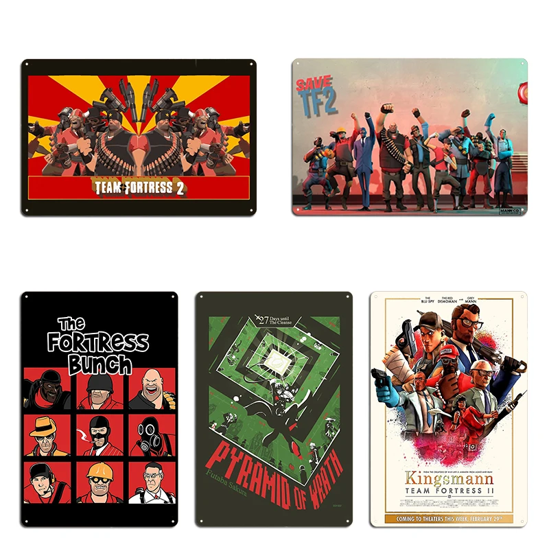 Металлическая табличка Team Fortress 2 Demoman TF2 Kingsmann