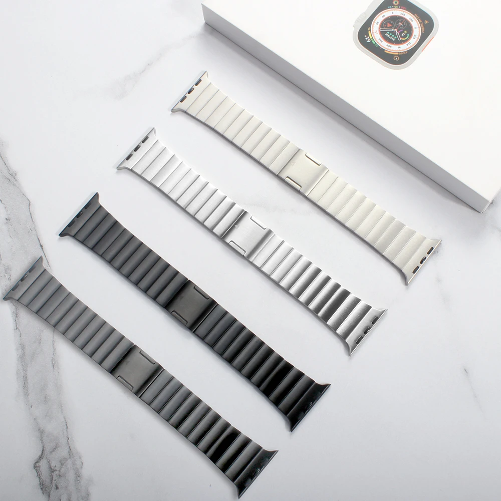 Stainless Steel Magnetic Butterfly Link Bracelet Watchband for Apple Watch Ultra Series 8 7 6 SE 5 49mm 45mm 44mm