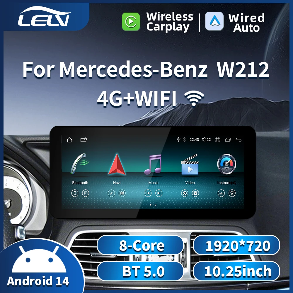 RHD10 25-дюймовый новый автомобильный радиоприемник Android 14 DVD мультимедийный