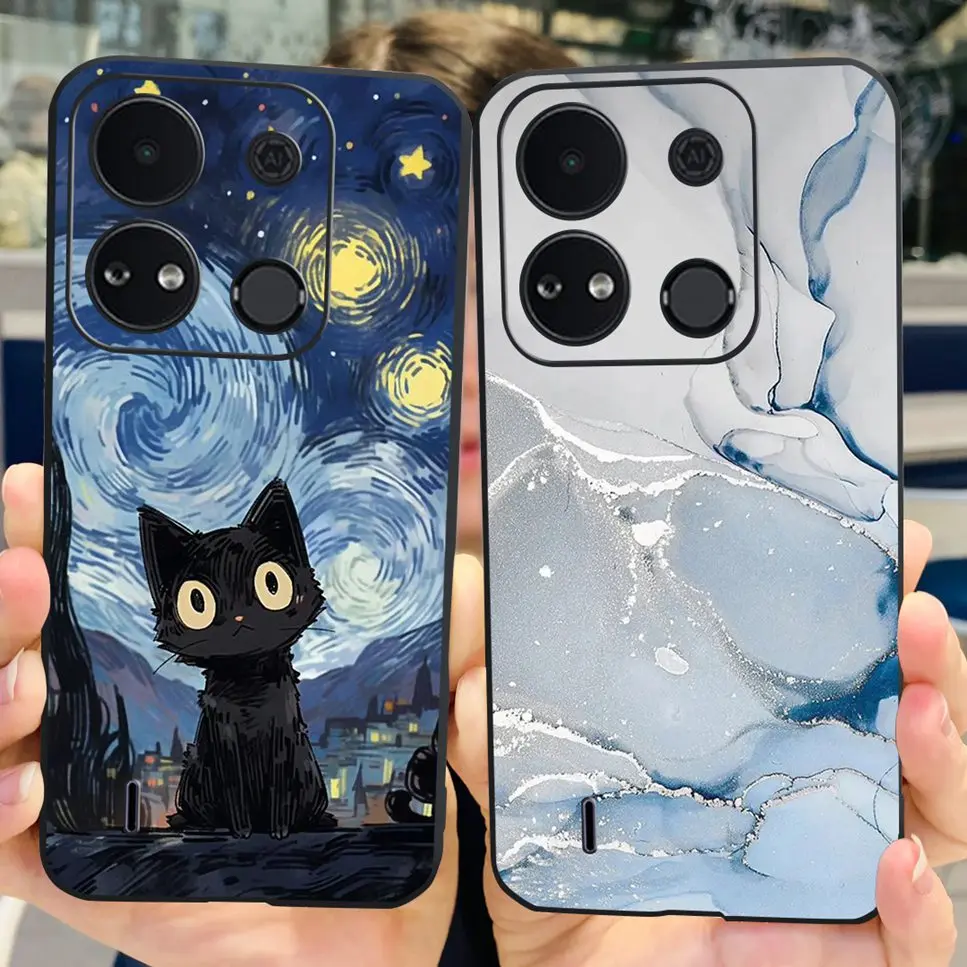 Чехол для itel A04 6 3 дюйма модный дизайн цветы бабочки мягкий чехол из ТПУ ITEL A 04