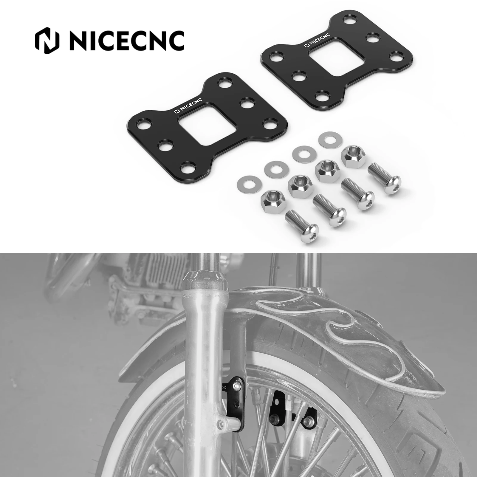 Подставка переднего крыла 1 &quot/2&quot для Harley Forty Eight XL1200X 2010-2019 Iron 883 XL883N 2009-2019 Sportster