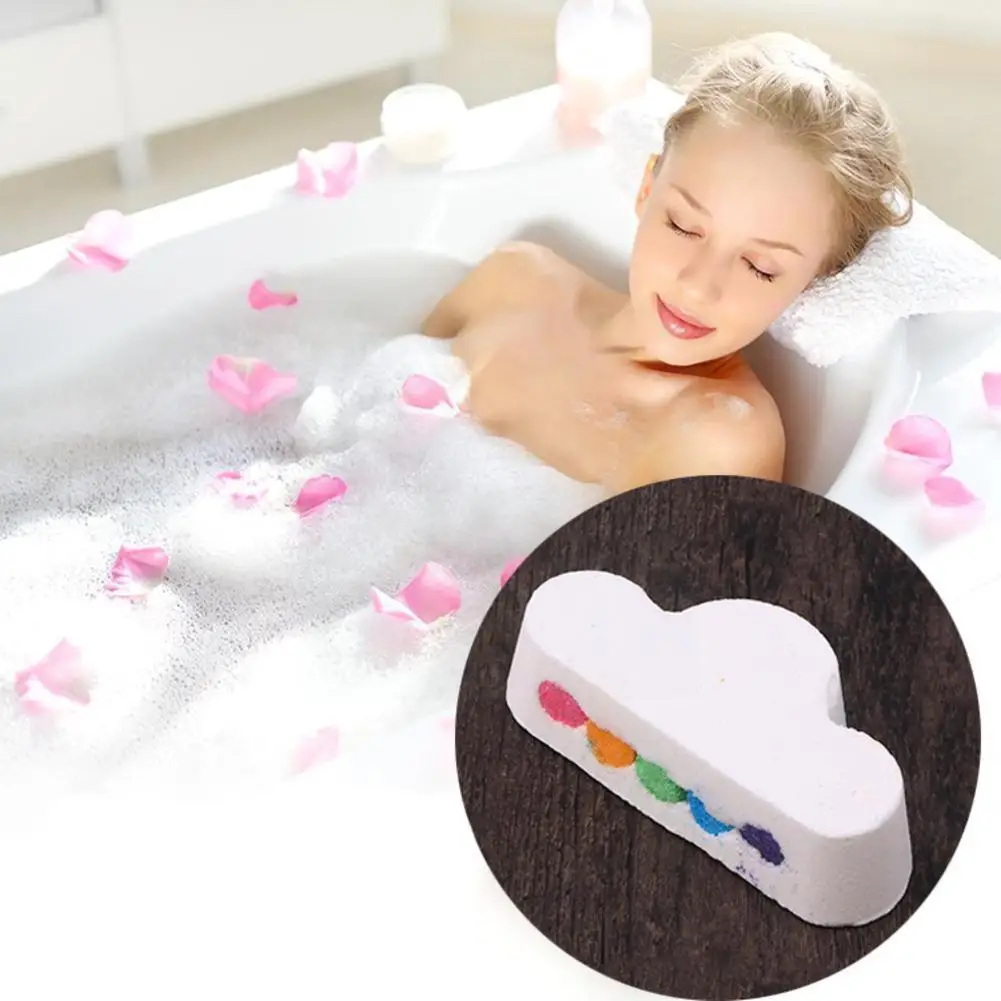 

180g Handmade Bath Bomb Salt Ball Exfoliation Moisturizing Salt Oil Ball Bath Natural Body Control Bubble Cloud V6w0
