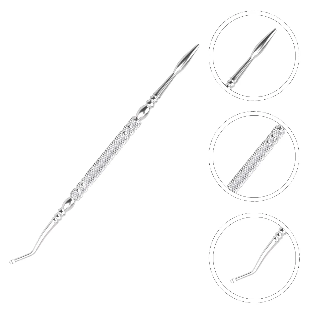 

Nail Cuticle Tool Pusher Cleaner Stainless Steel Ingrown Toenail Scraper Metal Remover Care Foot Correction Lifter Polisher File