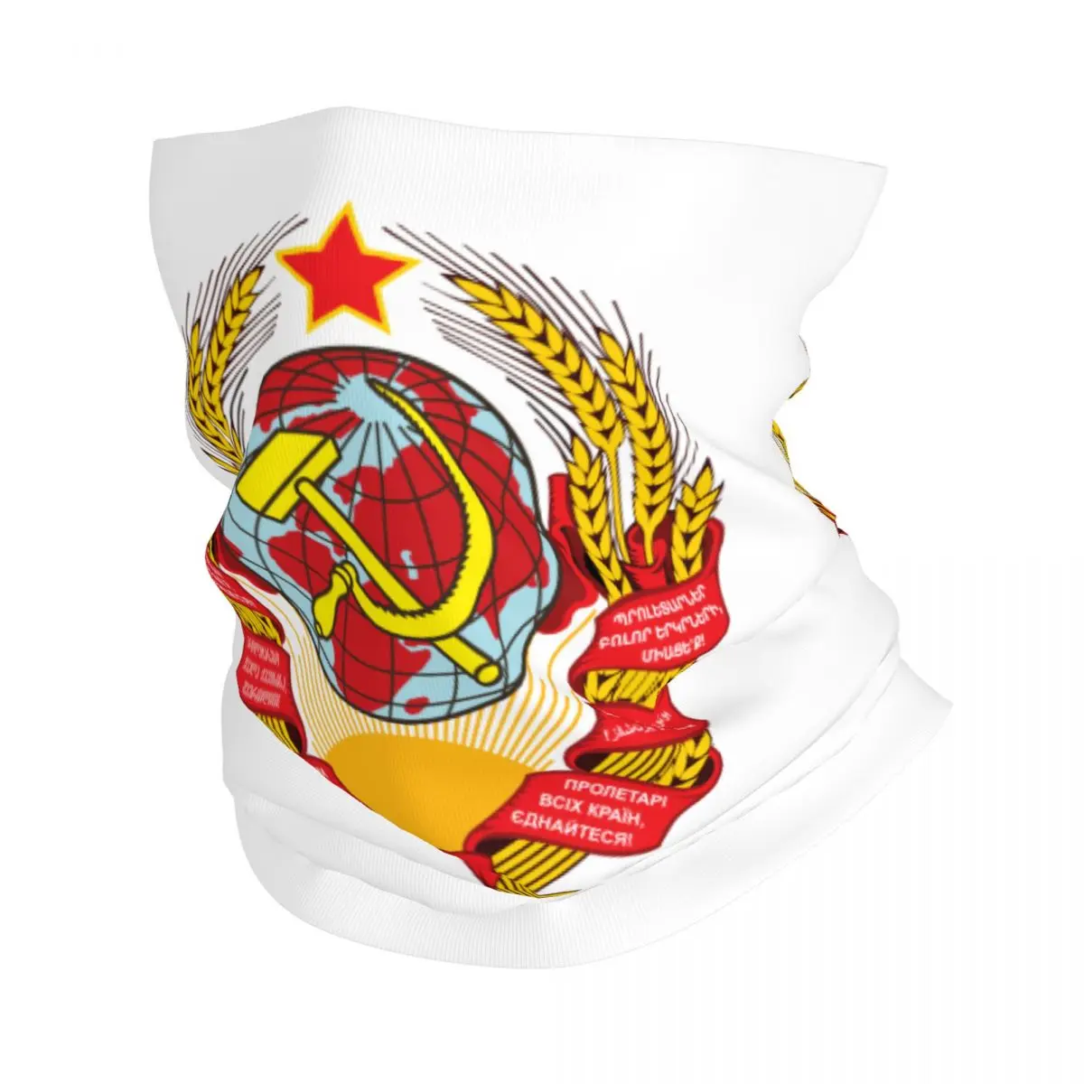 

Герб Советского Союза, Зимняя повязка на голову, обогреватель шеи для мужчин и женщин, лыжный шарф-труба для бега, СССР, Россия, бандана для лица, гетры