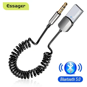 Essager Aux Bluetooth-адаптер, аудиокабель для автомобилей, USB Bluetooth Разъем 3,5 мм, приемник, передатчик, Музыкальные динамики, ключ свободные руки
