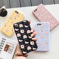 peach tree case for honor 10 20 30 50 60 view se pro lite s i x huawei silicone shell candy colors drop protection personality