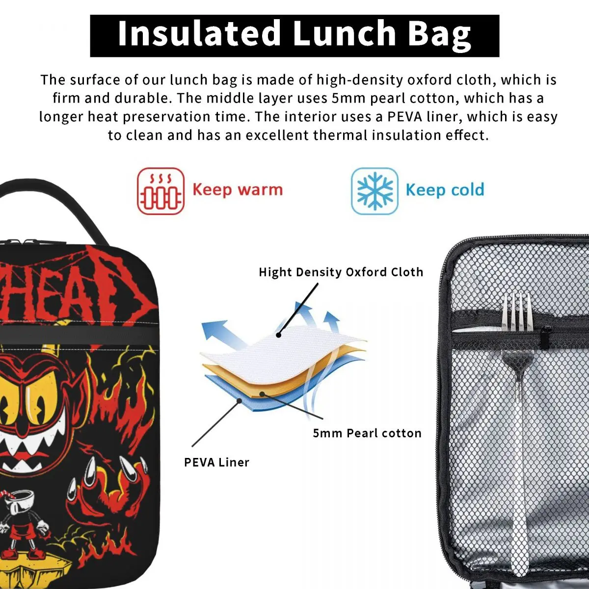 Cuptopsy от Qwertee изолированная сумка для ланча Термосумка Контейнер еды игровой