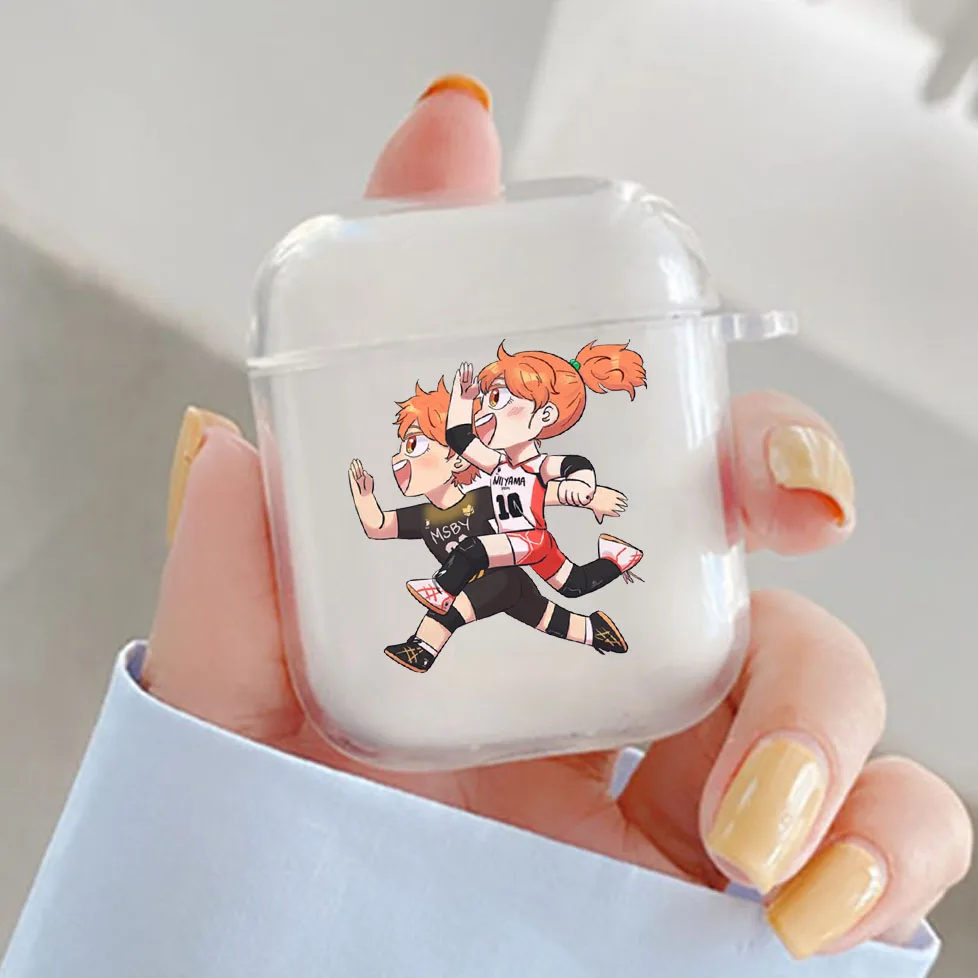 HAIKYUU! Чехол Karasuno Nekoma для Airpods 2 3 Pro чехол беспроводных наушников Прозрачный мягкий