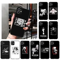 anime tokyo ghoul soft black matte phone case for iphone 13 12 pro xs max x xr 7 8 6 6s plus 12 13 mini 11 pro max se 2020 cover