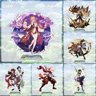 Экшн-фигурки Genshin Impact, строительные фигурки redgenshin Raiden Shogun Yae Miko Xiao, настольный декор сделай сам, стоячий знак, игровое украшение