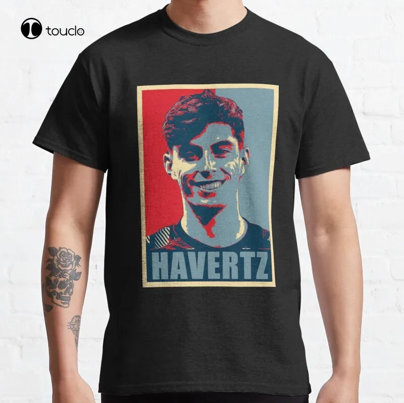 Футболка Kai Havertz Hope London Is голубая Классическая хлопковая Футболка индивидуальная футболка для подростков унисекс футболки с цифровой печатью