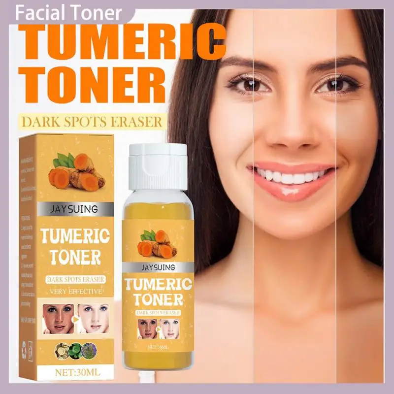 Turmeric Facial Toner Anti Aging Acne Dark Spot Removal Whitening Face Serum Ginger Moisturizing Skin Brighten Essential Liquid